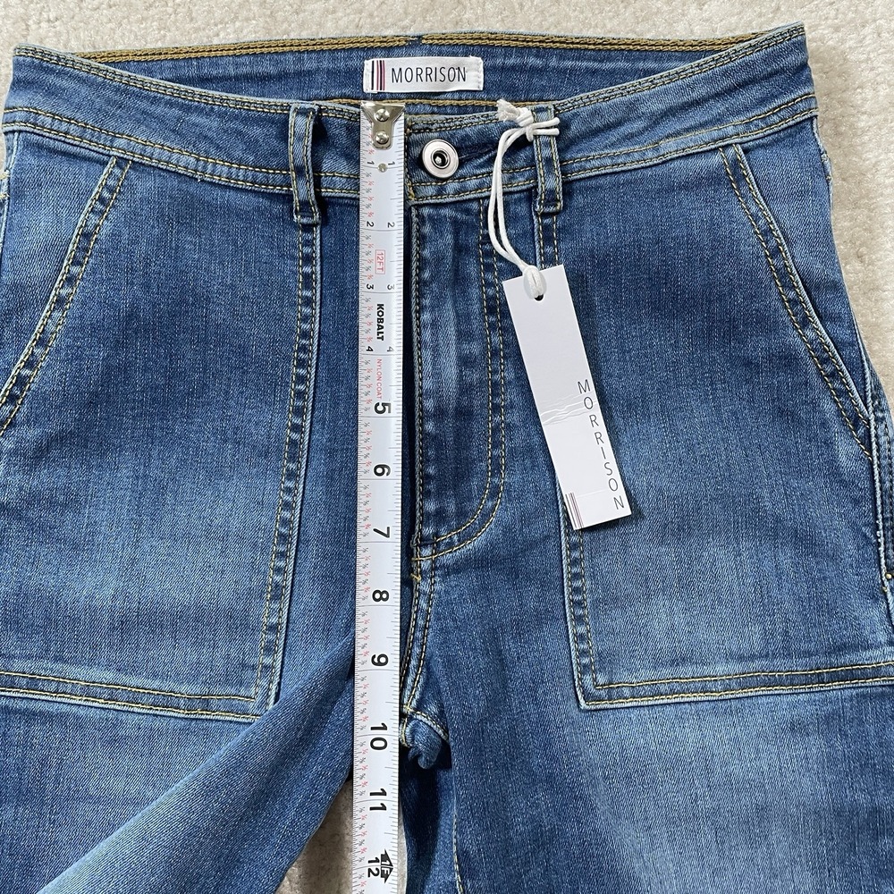 NWT Morrison Denim The Trucker Jeans Womens 27 Blue Bootcut Mid-rise - Picture 4 of 13